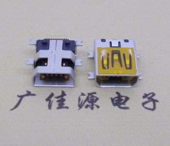 浙江迷你USB插座,MiNiUSB母座,10P/全贴片带固定柱母头
