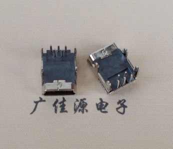 浙江Mini usb 5p接口,迷你B型母座,四脚DIP插板,连接器