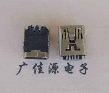 浙江MINI USB前两脚插座 90度卧式 端子DIP针脚定义