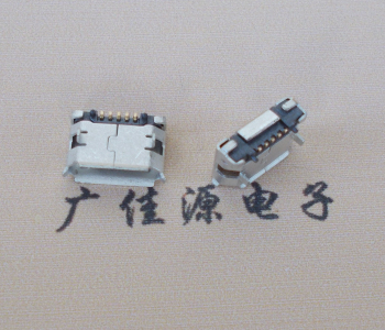 浙江Micro USB 5pin接口 固定脚距6.4插板有柱卷边