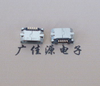 浙江Micro USB平口全贴板 鱼叉脚5.0长带定位柱加焊盘
