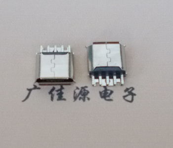 浙江Micro USB母座 防水接口焊线夹板式悬空翻边