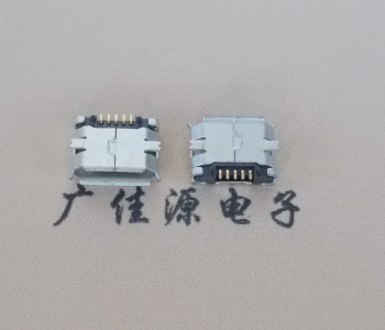 浙江MICRO USB 5Pin母座 贴板封装接口 卷边镀雾锡