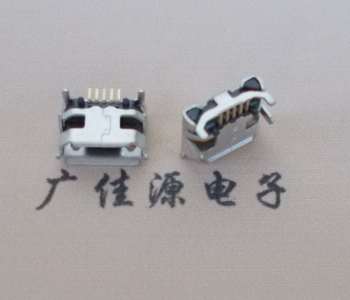 浙江Micro USB母座牛角间距7.2x6.6mm加长端子定位柱