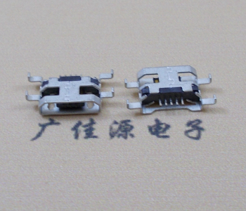 浙江MICRO USB 5PIN接口 沉板1.6MM 四脚插板无导位
