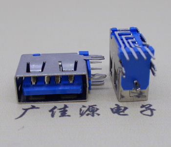 浙江USB 测插2.0母座 短体10.0MM 接口 蓝色胶芯