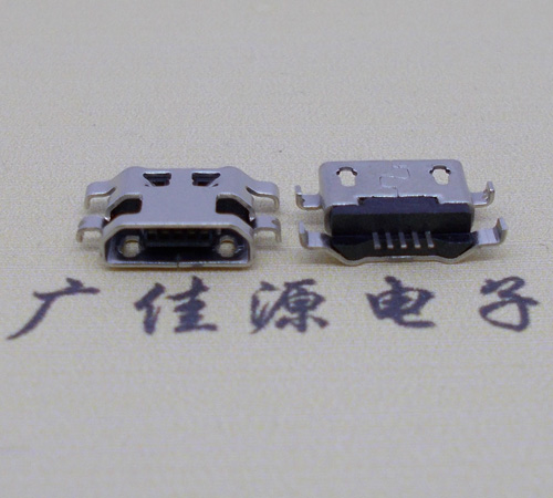 浙江micro usb5p连接器 反向沉板1.6mm四脚插平口