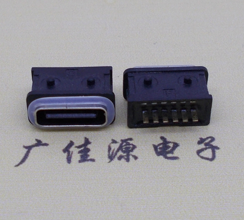 浙江防水type-c6p母座立式直插带定位住连接器