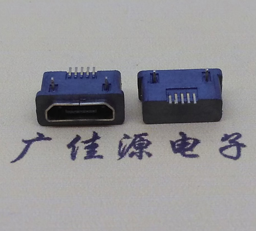 浙江MICRO USB5p防水接口 90度卧式 两脚插板牢固