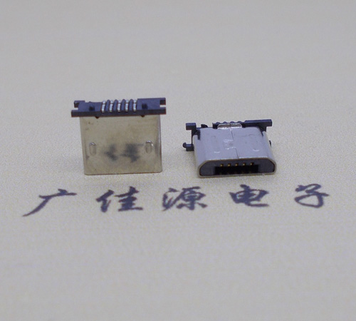 浙江MICRO USB 5P公头短体5.6mm立贴带柱无卡勾