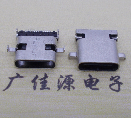 浙江卧式type-c24p母座沉板1.1mm前插后贴连接器