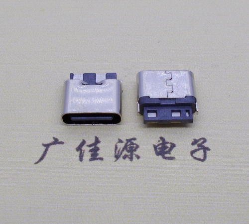 浙江type c2p焊线母座高6.5mm铆合式连接器
